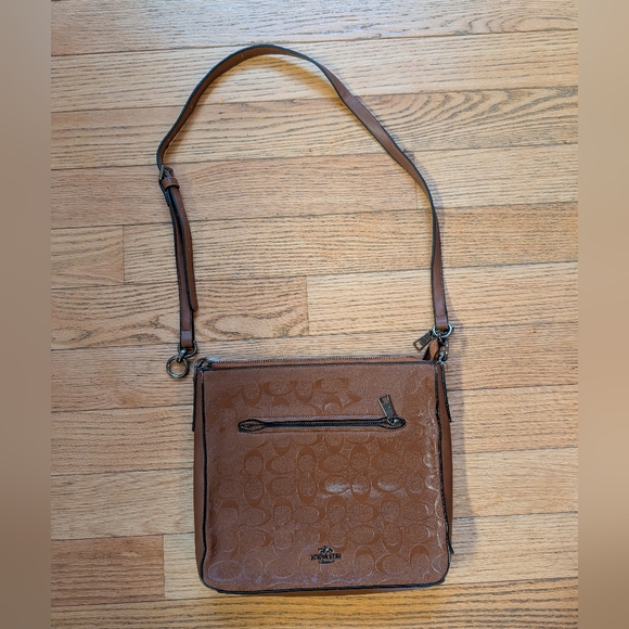 Coach Handbags - Coach Crossbody Bag Embossed Monogram Signature Print